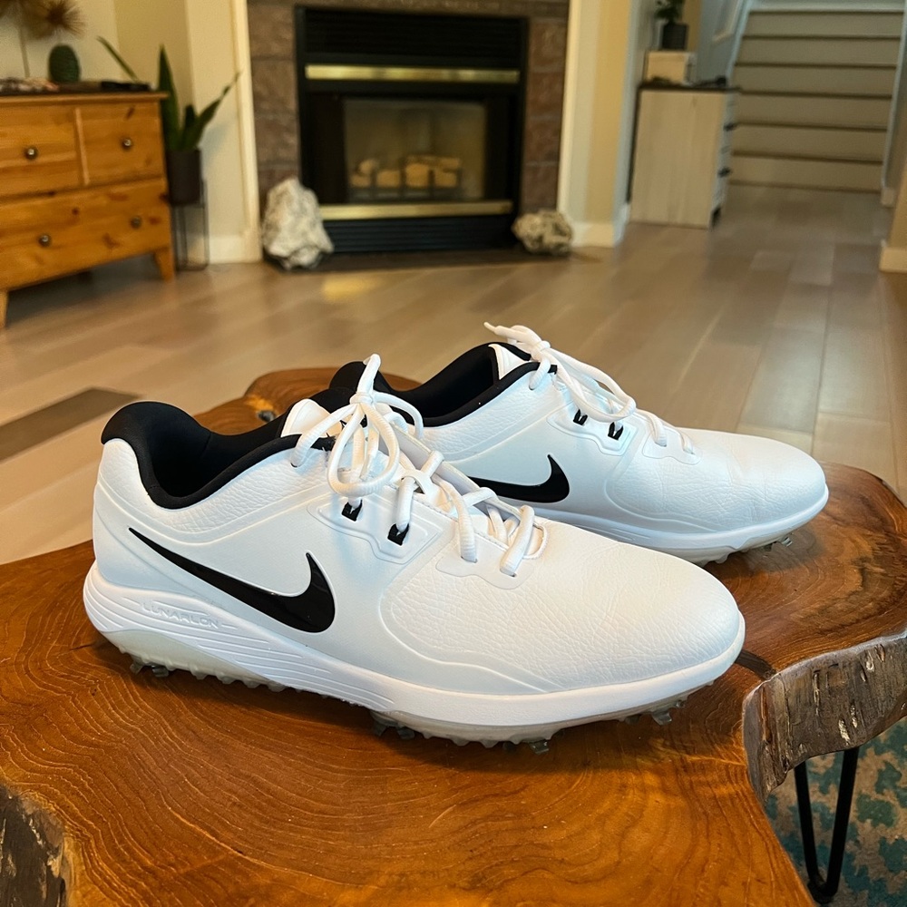 Nike Vapor Pro White and Black Cleats